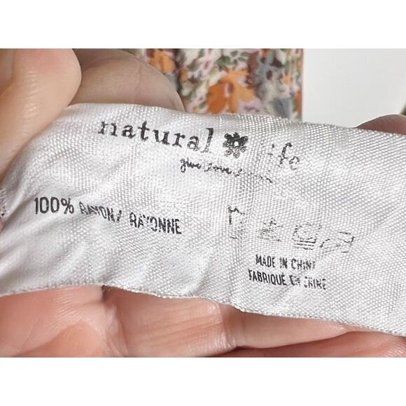 Natural Life Collette Tiered Maxi Dress Sz XL Boho Blue Floral Cottage Core EUC - Picture 8 of 9